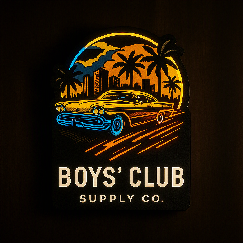 Car Sunset Neon Sign Wall Art Decor UV Print LED Lights Boys Bedroom Landscape Night Lamp Game Room Bar Beer Man Cave Sign