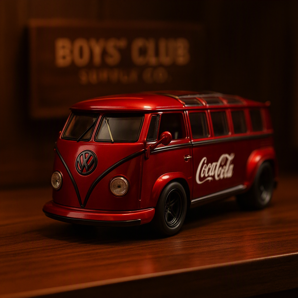 1: 32 T1 Bus Model Sound Light Children Boy Diecast Toy Vehicle Collective Home Decor Metal Miniature Voiture