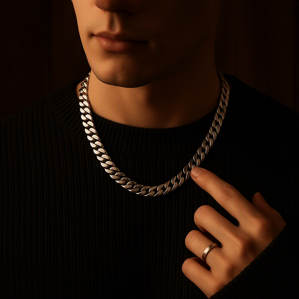 3/5/7mm Stainless Steel Cuban Link Chain Classic Punk Personality Jewelry Simple Fashion Hip-hop Couple Necklace for Men Women