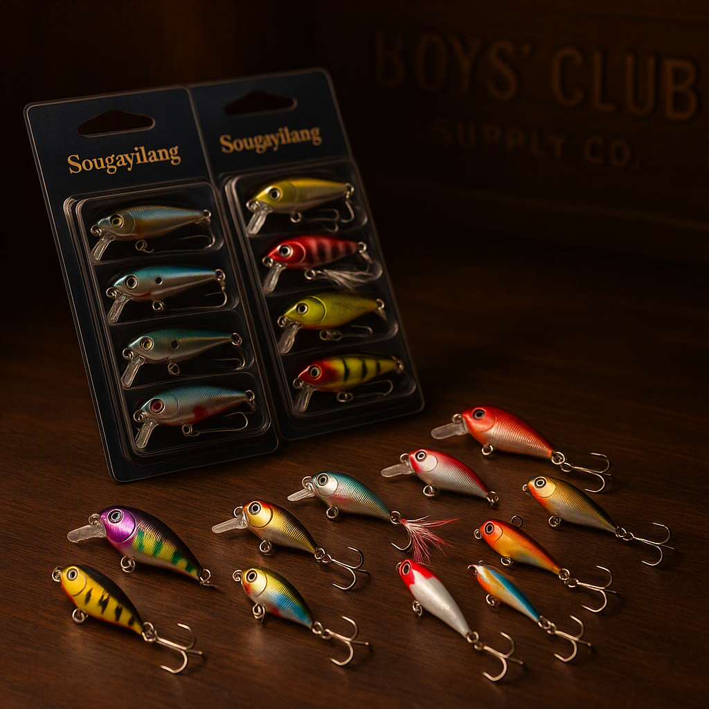 Sougayilang Fishing Bait Set 4PCS Wobbler Anti-corrosion Hook Bass Fishing Lure for Sea Carp Fishing Tackles De Pesca