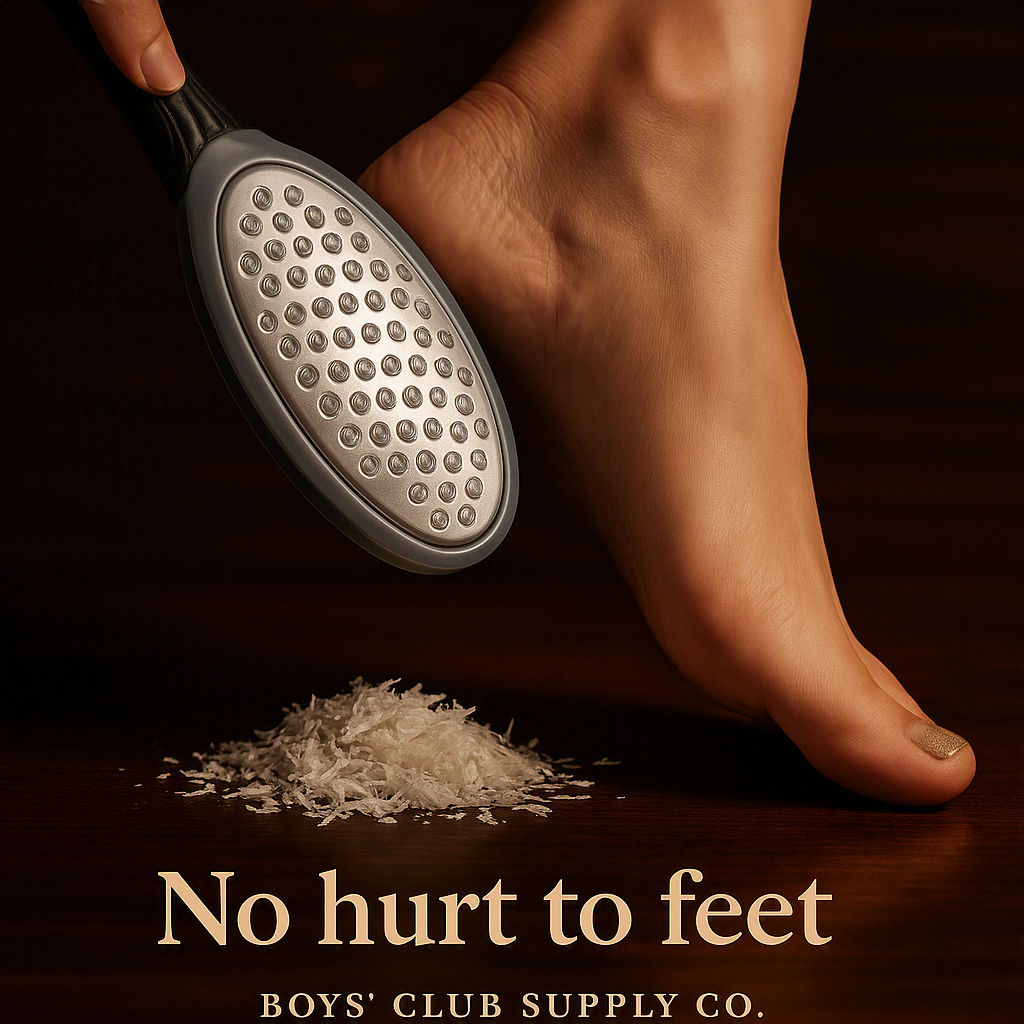 Stainless Steel Foot File - Anti-Splash Ergonomic File with Coarse/Fine Grit, Durable for Home Pedicure & Holiday Gift