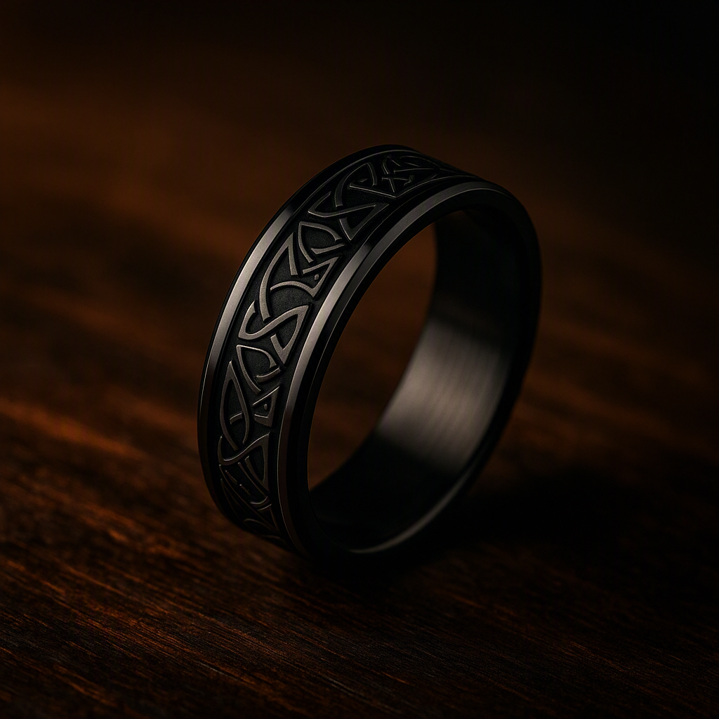 Viking Celtic Knot Rune Rings for Men Rotating Stainless Steel Anti Stress Anxiety Relife Spinning Ring Anillo Antiestres