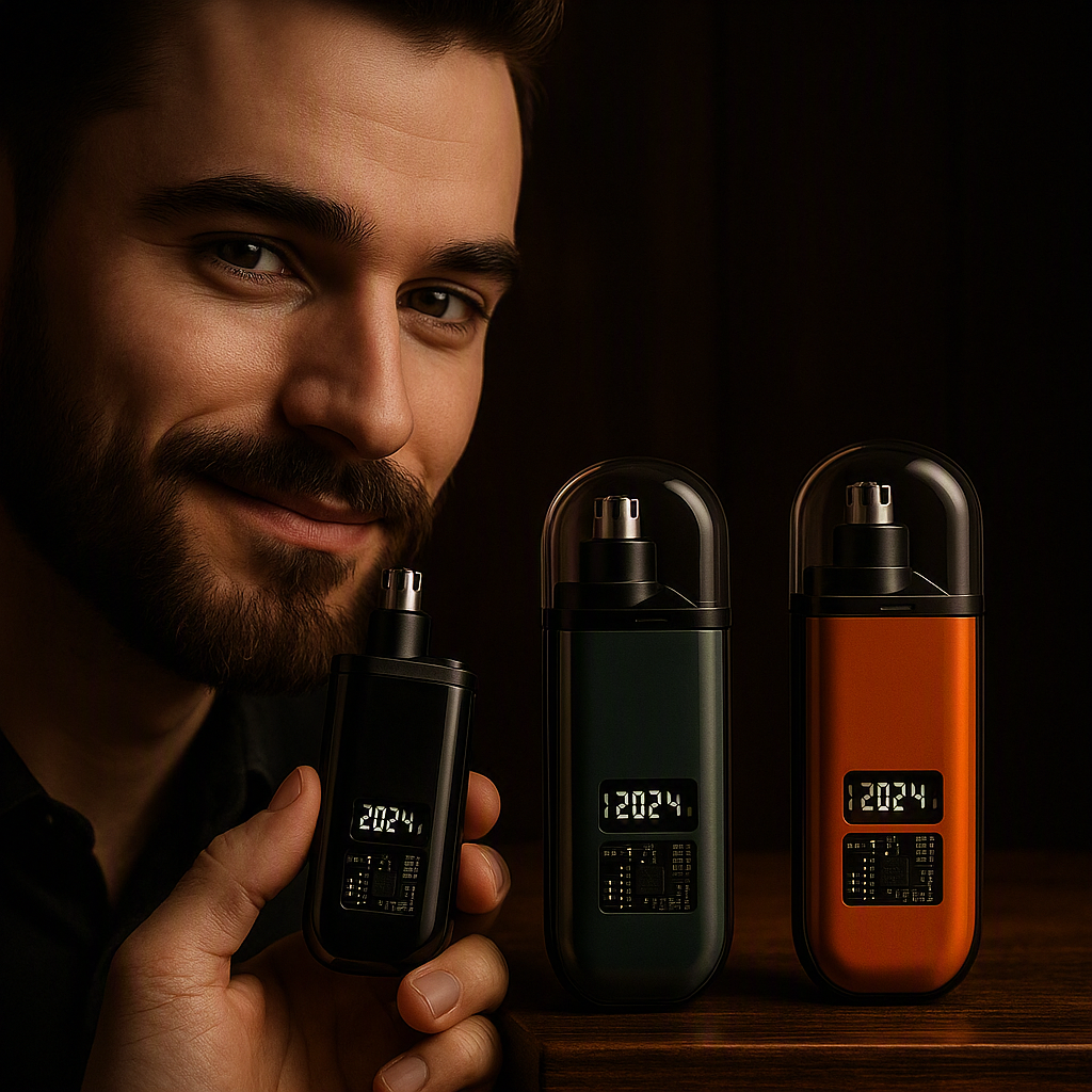 Nose Ear Hair Trimmer for Men - USB C Rechargeable Portable Fast Charge, Compact Grooming Kit