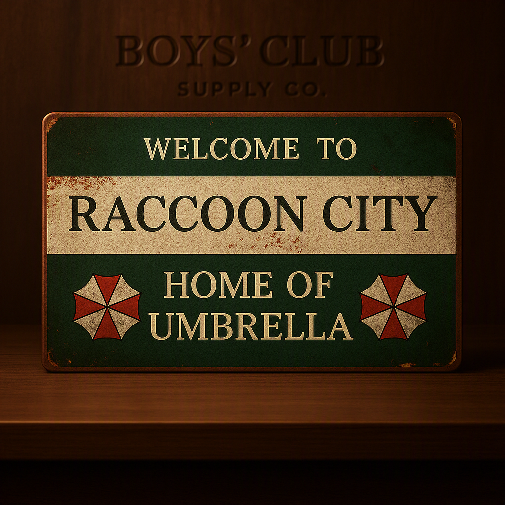 Welcome To Raccoon City Metal Sign PaintingVintage Wall Decor Funny Design Tin Sign Poster