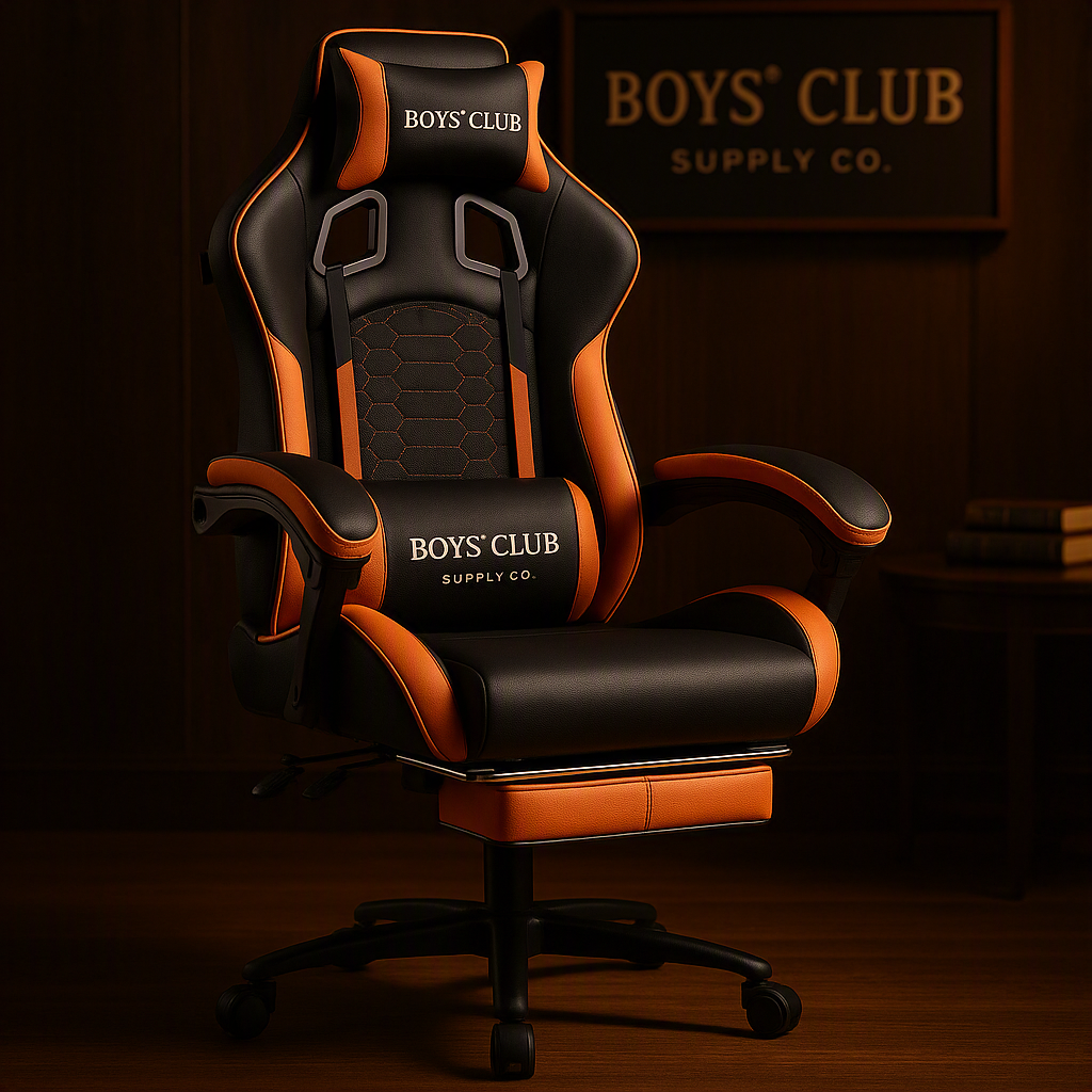 Ergonomic PC Gaming Chair with Massage, Footrest, and Lumbar Support