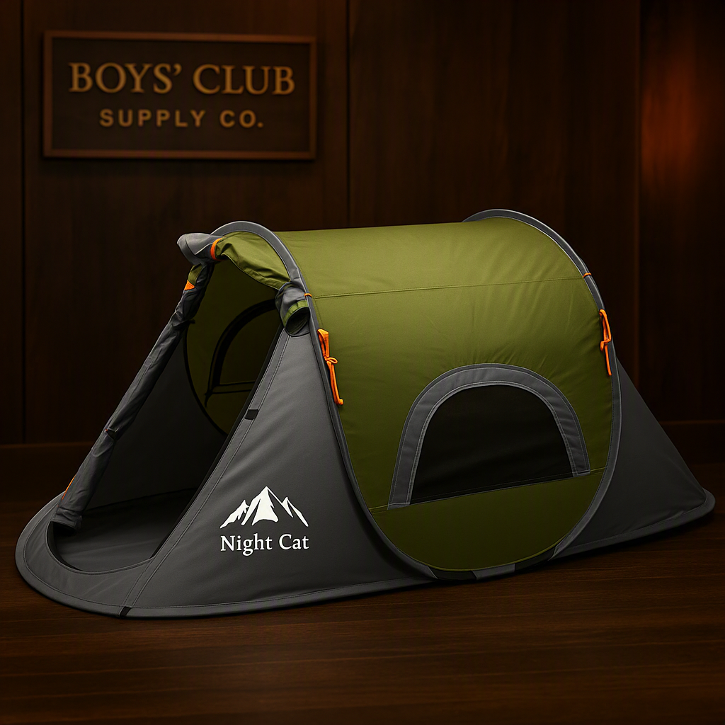 Night Cat Pop-up Camping Tent: 1 Person Tent Waterproof Instant Easy Setup Outdoor Tent For Camping Fishing Hiking Hunting