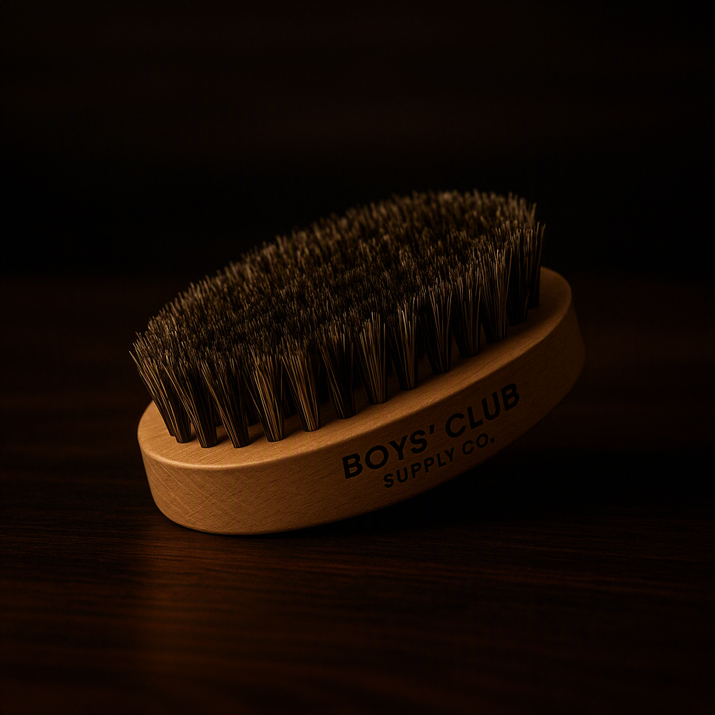 Beard Grooming Brush Oval Men Beard Brush for FACIAL Hair Soft Boar Bristle Brus, Special for Real Hair Wigs