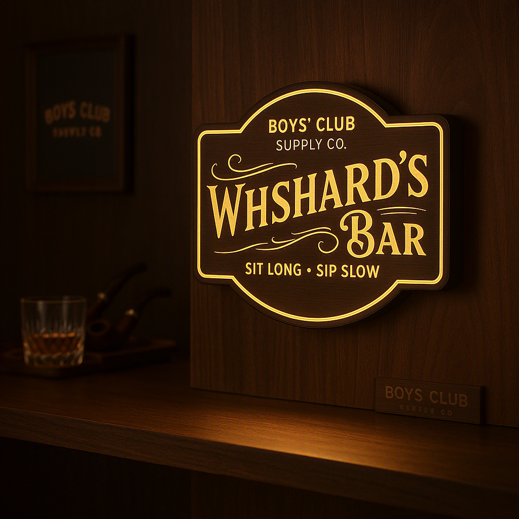 Personalized Name Whisky Bar Neon Sign Man Cave Decor