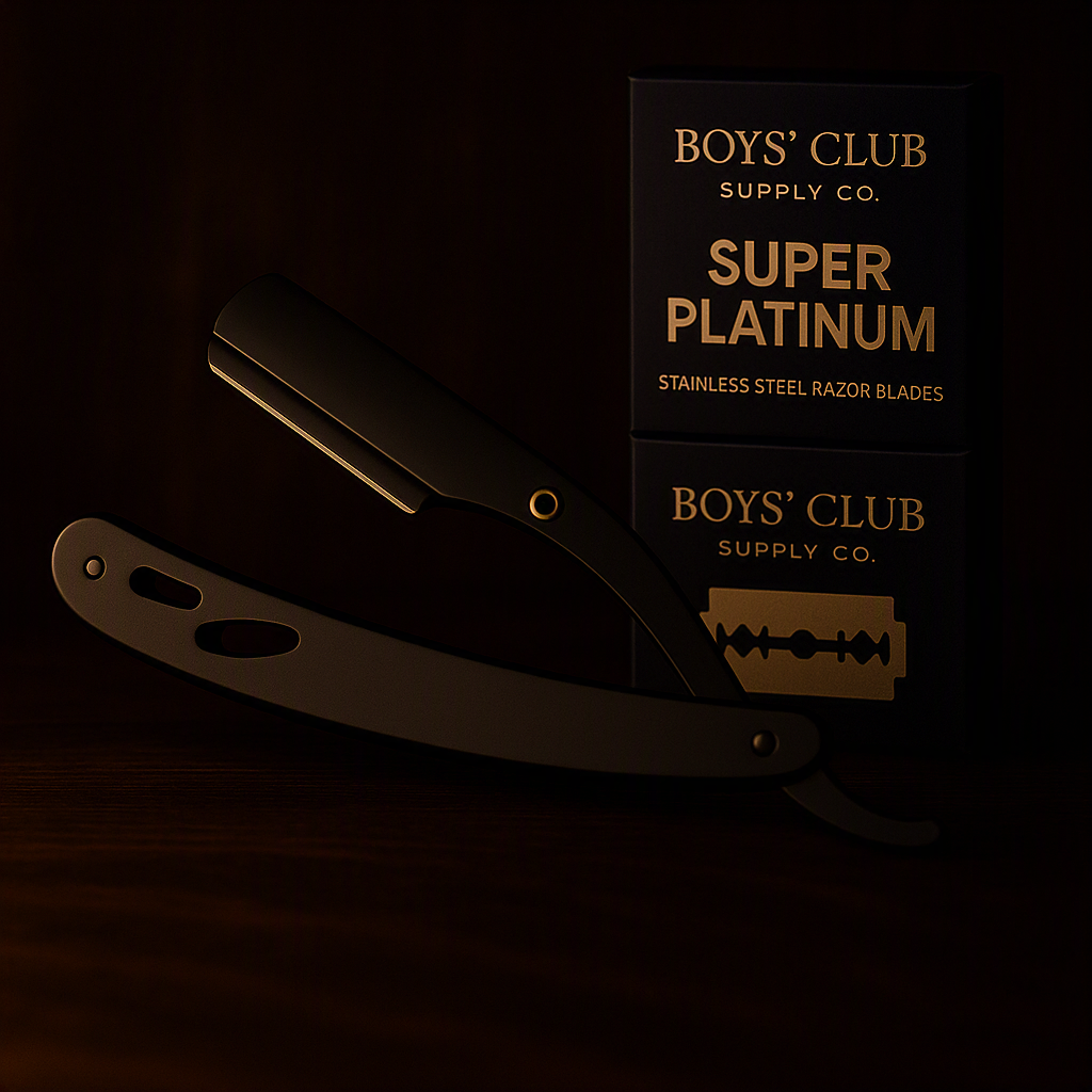 Men Shaving Barber Razor Black Classic Folding Shaving Knife Armpit Hair Pubic Hair Shaver Stainless Steel Straight Razor Holder