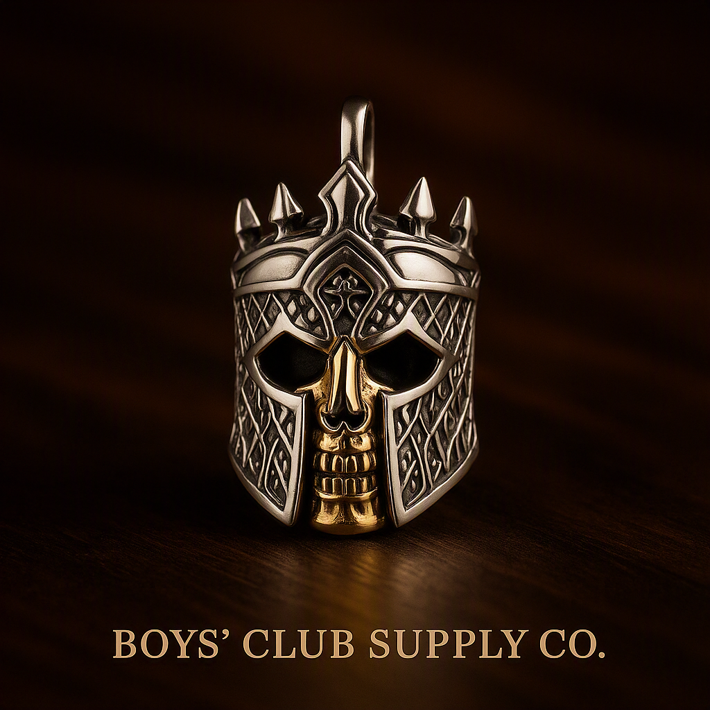 Pendant Skull Knight Brand New Vintage Fine Jewelry Europe 925 Sterling Silver Accessories Rebel Gift For Women Men